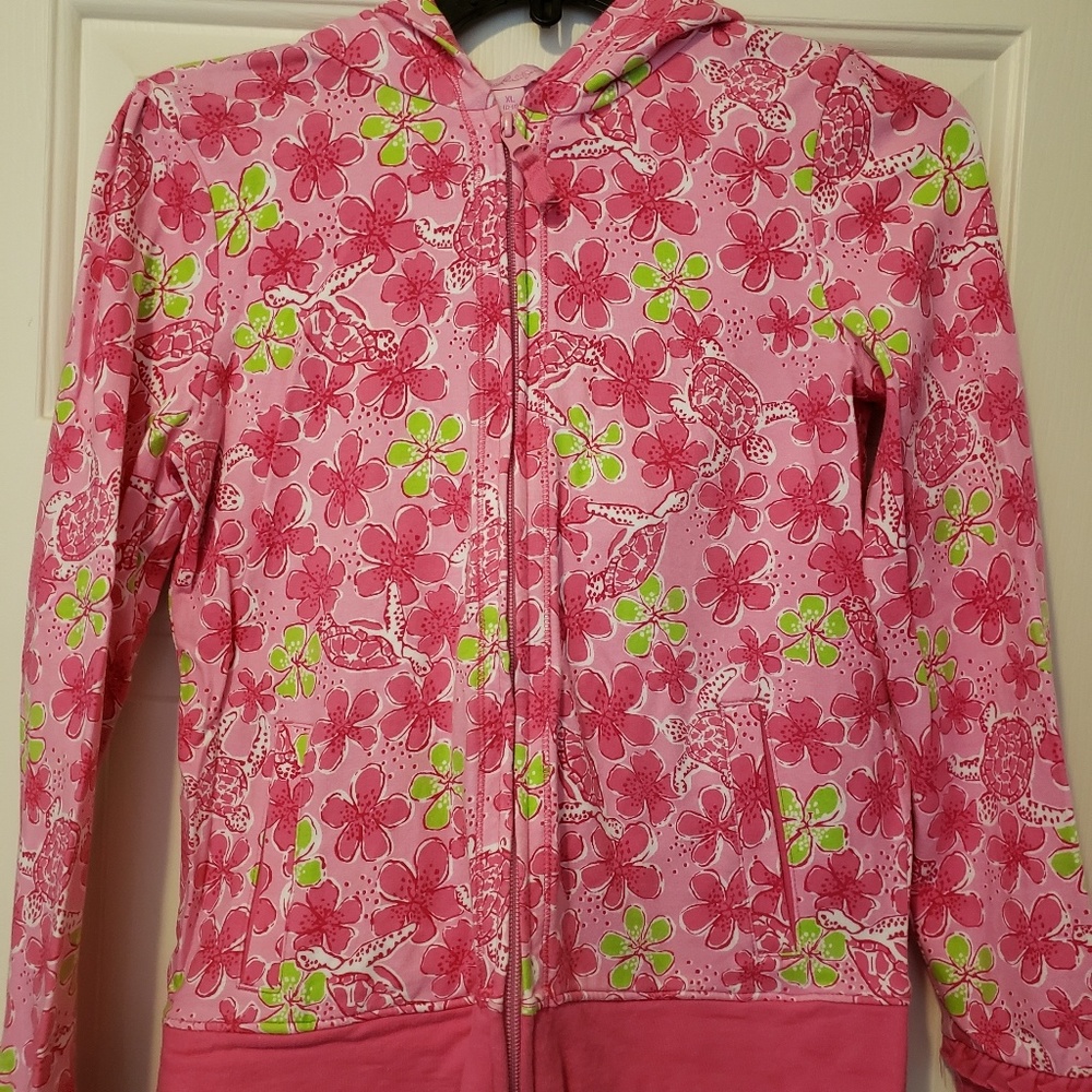 Lilly Pulitzer Girls Full Zip Hoodie XL 12-14